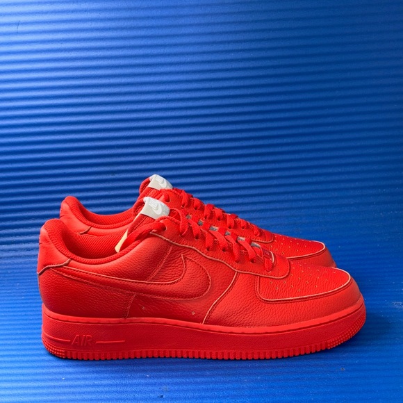 Size 11- Men’s Nike By You Air Force 1 Low Triple Red DV3892-900 NEW - Picture 1 of 8